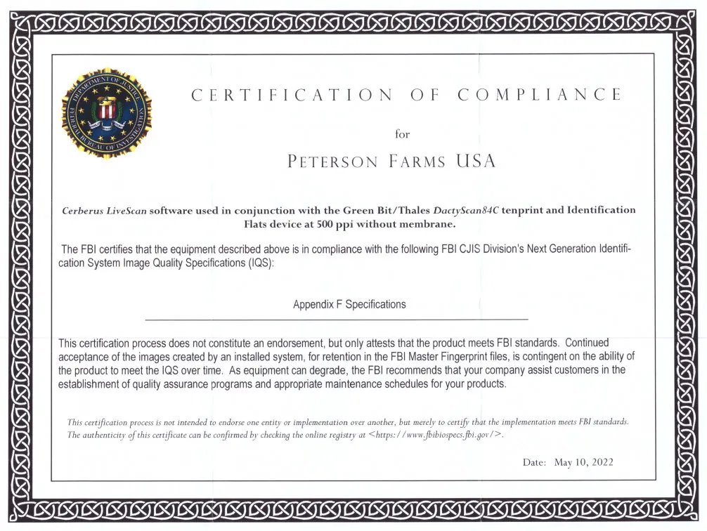 FBI CJIS Certification